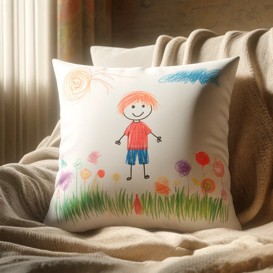 Poduszka z rysunkiem dziecka